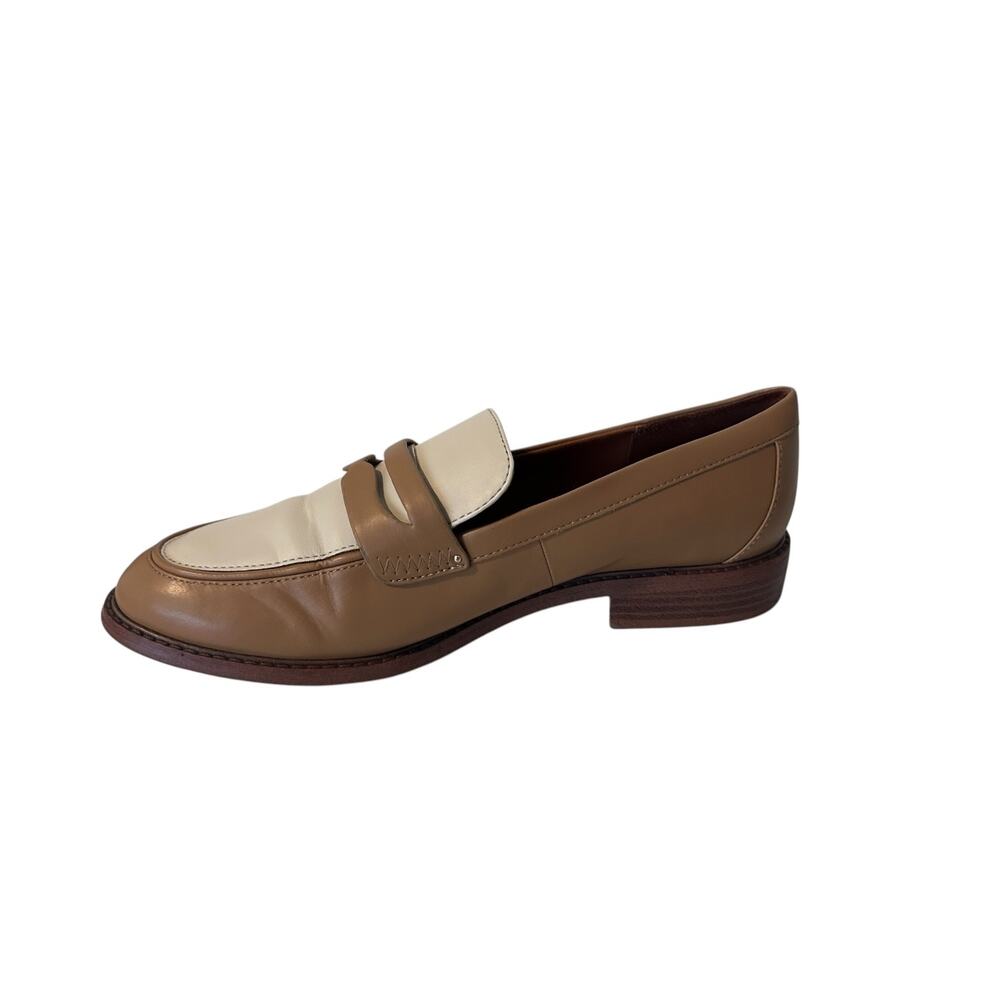 Franco Sarto Penny Loafers Brown White 10